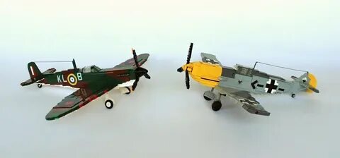 Spitfire vs. Bf-109 My Spitfire and Bf-109 together. They . 