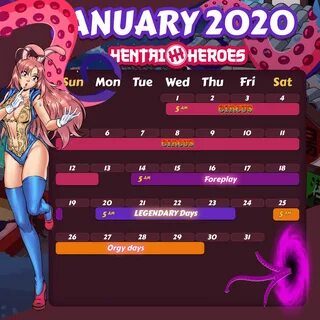 Calendar: January 2020 - Announcements - Hentai Heroes