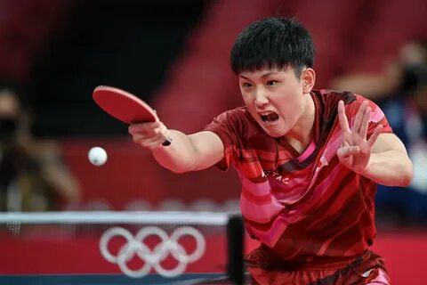 Teen japanese table tennis player