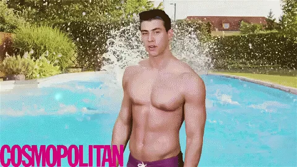 Guy At The Pool GIF - Abs Muscles Hot Guy - Descubre & Compa