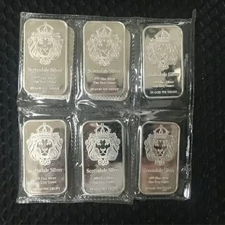 50 pcs Non magnetic Scottsdale silver bullion bar 1 OZ silve
