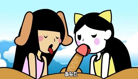 Xbooru - 2 girls 2girls fellatio licking minus8 nintendo ora