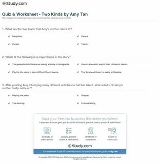 011 Mother Tongue Amy Tan Essay Example Quiz Worksheet Two Kinds Essays By On To