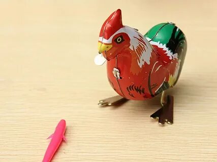 Retro clockwork toy ROOSTER. FREE shipping! Consignmenter.co