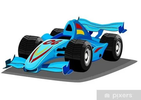 Wall Mural Cartoon racing car - PIXERS.UK