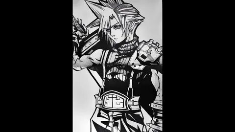 Speed Drawing - Cloud Strife (Final Fantasy VII) - YouTube