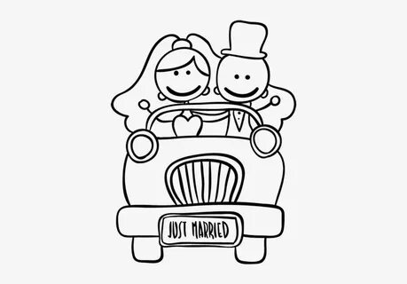 Dibujos De Casados - Just Married Svg PNG Image Transparent 