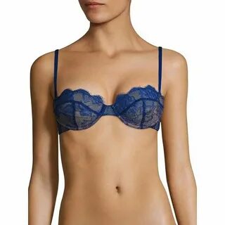 Fleur du Mal Rose Lace Demi Bra (640 SEK) ❤ liked on Polyvor