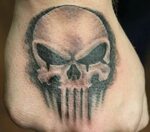 Punisher Tattoo Punisher tattoo, Punisher skull tattoo, Marv
