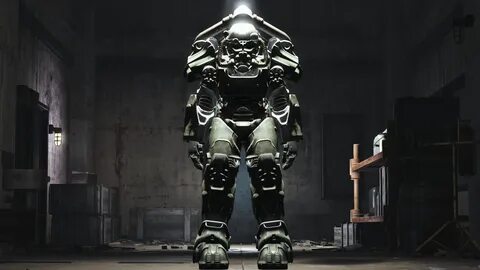 Pic of a power armor I took, thought the lighting looked coo