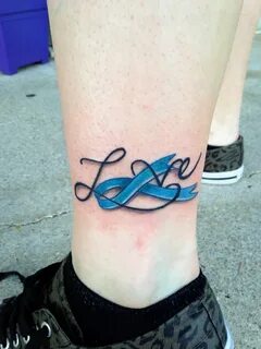 Colon Cancer Support Love Ribbon Tattoo By Diane Lange at Mo