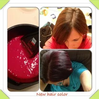 L'oreal HiColor Redhot and Deep Auburn Red mixed. 20v develo