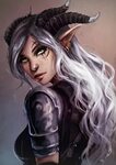 Tiefling Rogue Character portraits, Tiefling female, Dnd cha