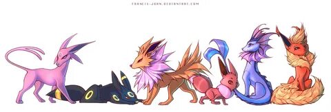 Eevee with Gen 1 and 2 Evolutions - Weasyl