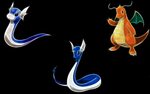 Free download pokemon dragonair dragonite black background d