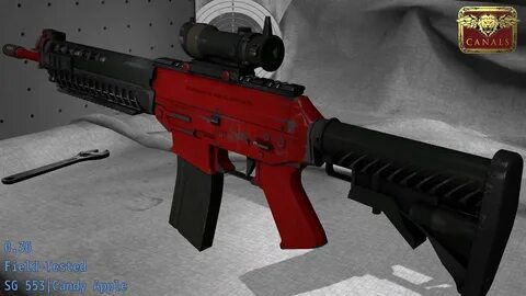 SG 553 Candy Apple - Skin Wear Preview - YouTube
