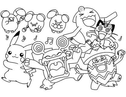Pokemon Coloring Pages. Join your favorite Pokemon on an Adv
