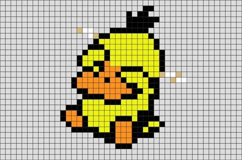 Pokemon Psyduck Pixel Art Pixel art pokemon, Easy pixel art,