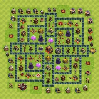 Trophy (Defense) Base TH10 - Clash of Clans - Town Hall Leve