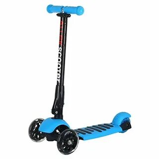 Scooter, Allek 3 Wheel Adjustable Height PU Flashing Wheels Kick Scooter fo...