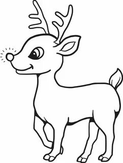 FREE Printable Baby Reindeer Christmas Coloring Page for Kid