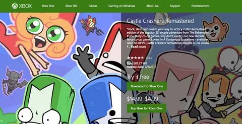 Castle Crashers Remastered' $4.99 Discount Up On the Xbox On