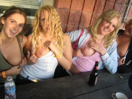 4 girls showing there boobs