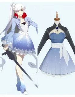 RWBY Weiss Schnee Lolita Dress Cosplay Costume ( free shippi