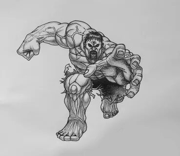 The Hulk drawing from Marvel Movie character drawings, Drawi