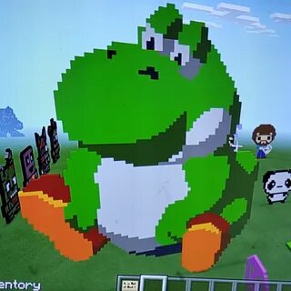 Requested Big Yoshi Pixel Art Minecraft Amino