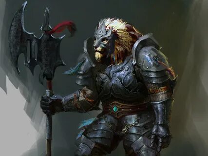 fantasy, Lion, Creature, Warrior Wallpapers HD / Desktop and