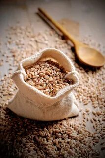 Spelled seeds in the bag stock image. Image of canvas - 3757