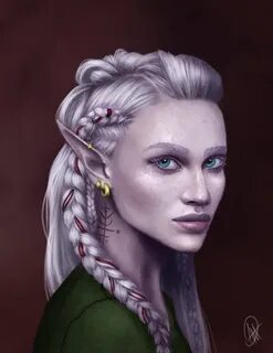 white hair elf - Google Search Character portraits, Female p