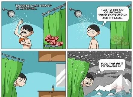 Shower At Wintertime Funlexia - Funny Pictures