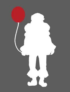 Pennywise Silhouette With Balloon Vinyl Decal Etsy