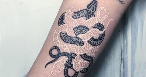Black And White Snake Tattoos By Mirko Sata Bored Panda