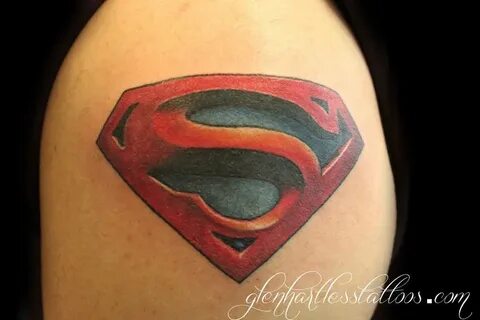 Superman logo tattoo by Glen Hartless #Tattoos Tattoos, Supe