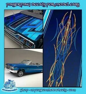 Lowrider Pinstriping Decals My Custom Hot Wheels & Model Car