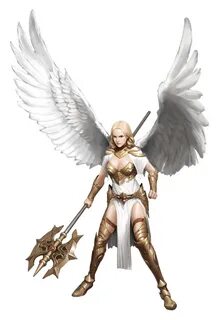 Female Monadic Deva Angel - Pathfinder PFRPG DND D&D 3.5 5E 