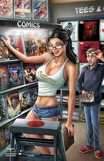 Comic book woman with small boobs