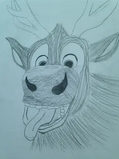 My drawing of Sven from Frozen :D Disney drawings, Drawings,
