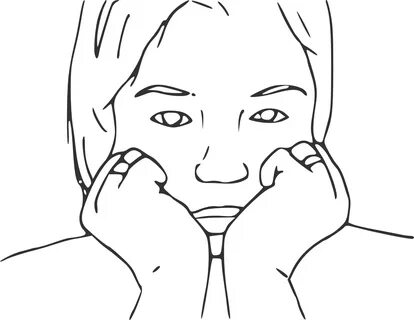 Black and white drawing of the crying woman clipart free ima