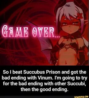 So I beat Succubus Prison and got the bad ending with Vinum.
