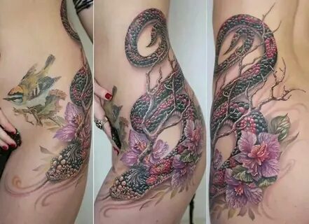 Beautiful snake tattoo. Wonderful details. Tatuagens