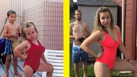 The Most Creative and Funny Recreations Of Childhood Photos Ever - PART 2 - YouT