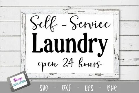 Laundry SVG - Self Service Laundry, open 24 hours (350006) S
