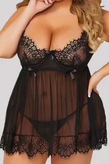 Купить Black Fashion Sexy Solid See-through Lingerie KnowFas