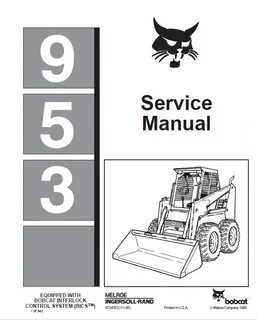 Bobcat 953 Loader Service Manual PDF