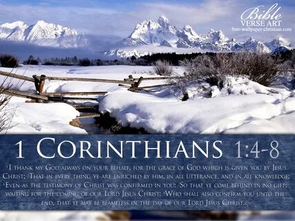 1 Corinthians 1:4-8 - Wallpaper - Christian Wallpapers and B