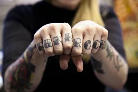 Pin by Bloopins on Punk Rock It Rock tattoo, Knuckle tattoos